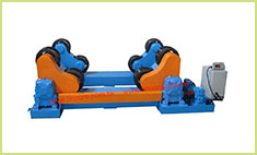 Welding support roller, auto adjust type. Firm structure prevents the machine body to deform from heavy-weight loading.